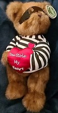 NWT The Bearington Collection - Plush Lawless Lover Bear - Mask Heart 190058