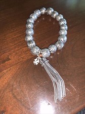 Lucky Brand, silver ball bracelet, Tassel