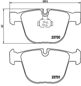 Brembo P06026 Low-Met Rear Disc Brake Pad Set For BENTLEY/BMW/ROLLS-ROYCE
