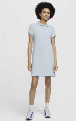 The Nike Polo Women Topaz Mist BV0193 100 DRI-FIT Mesh Golf Polo Dress Size  XS | eBay
