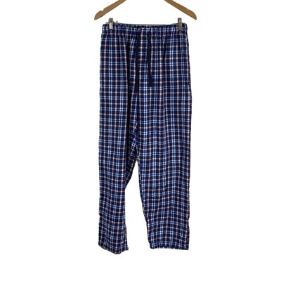 Izod Mens Blue Plaid Elastic Waist Drawstring Sleepwear Pajama Pants Size M  | eBay