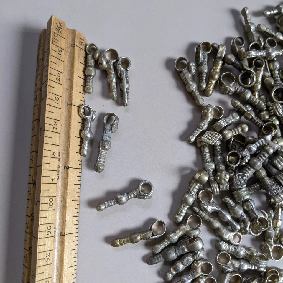 Componentes de dijes tribales Kuchi de latón macizo brotes vintage de una libra (15224) Foto 4 de 4