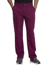 Dickies Men's Scrub Pant Mid Straight Leg Pants Zip Fly Front Plus Siz 4XL, Wine