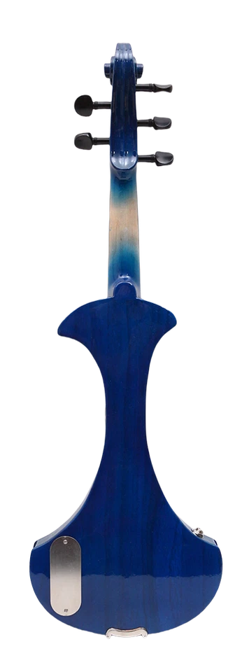 5 String 4/4 Blue Electric Violin Professional Silent Practice Violin Elegant - Image 3 of 4
