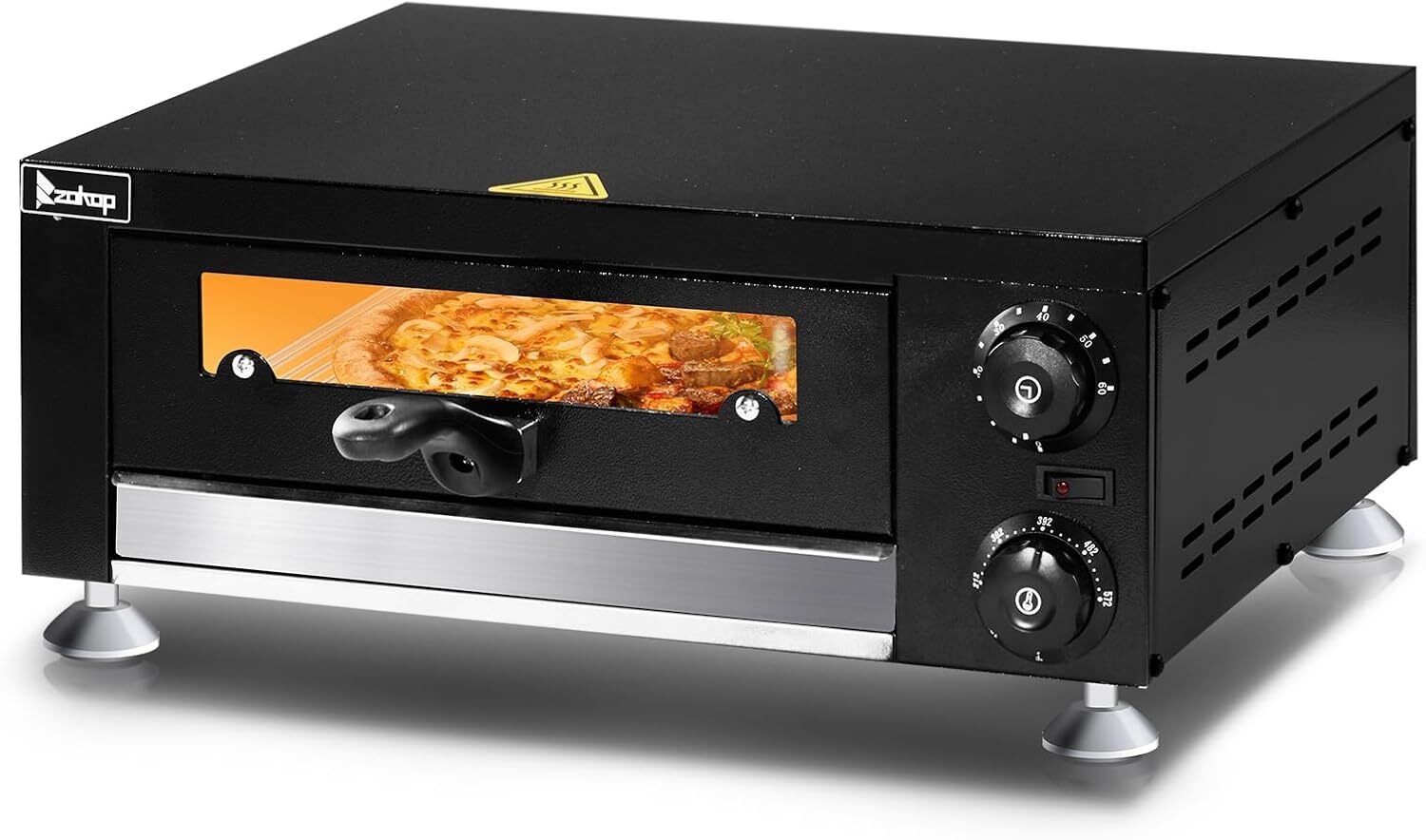 Countertop Electric Pizza Oven with Glass Door for Home and Commercial Use