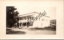 Real Photo LD Basford's Store At DeGrasse Russell St. Lawrence NY RP RPPC S69