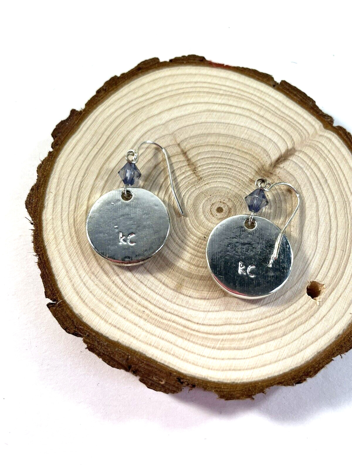 KC Abalone Shell Multi colors Dangle Pierced Thre… - image 9