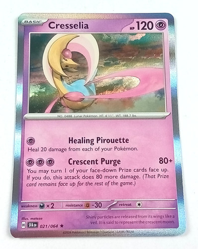 Cresselia 21/64 Shrouded Fable Holo Rare Pokémon Card 2024