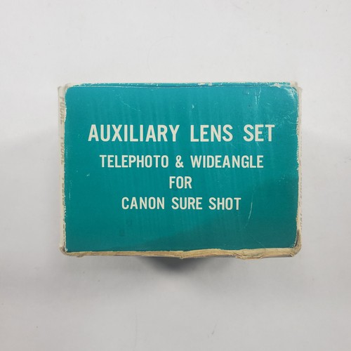 Vintage Focal Auxiliary Lens Set Telephoto Wide Angle Lens Canon Sure Shot - Picture 2 of 5