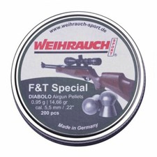 Weihrauch F&T Special .22 Air Pellets Tins of 200 14.66gr 5.53 Fast UK Dispatch
