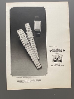 Harmony de Vacheron Constantin Geneve 1983 Vintage Watch Ad Werbung Reklame