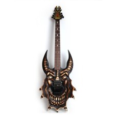 Unique shape electric guitar 22F maple neck rosewood FN mahogany body rock tremo