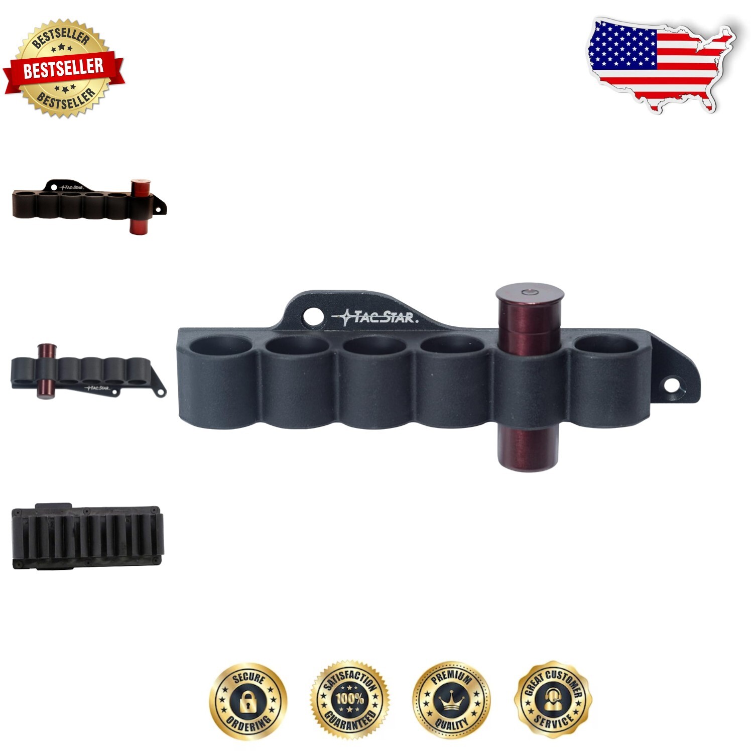 Compact Slimline SideSaddle Shell Holder for Mossberg 500/590 - Made in USA