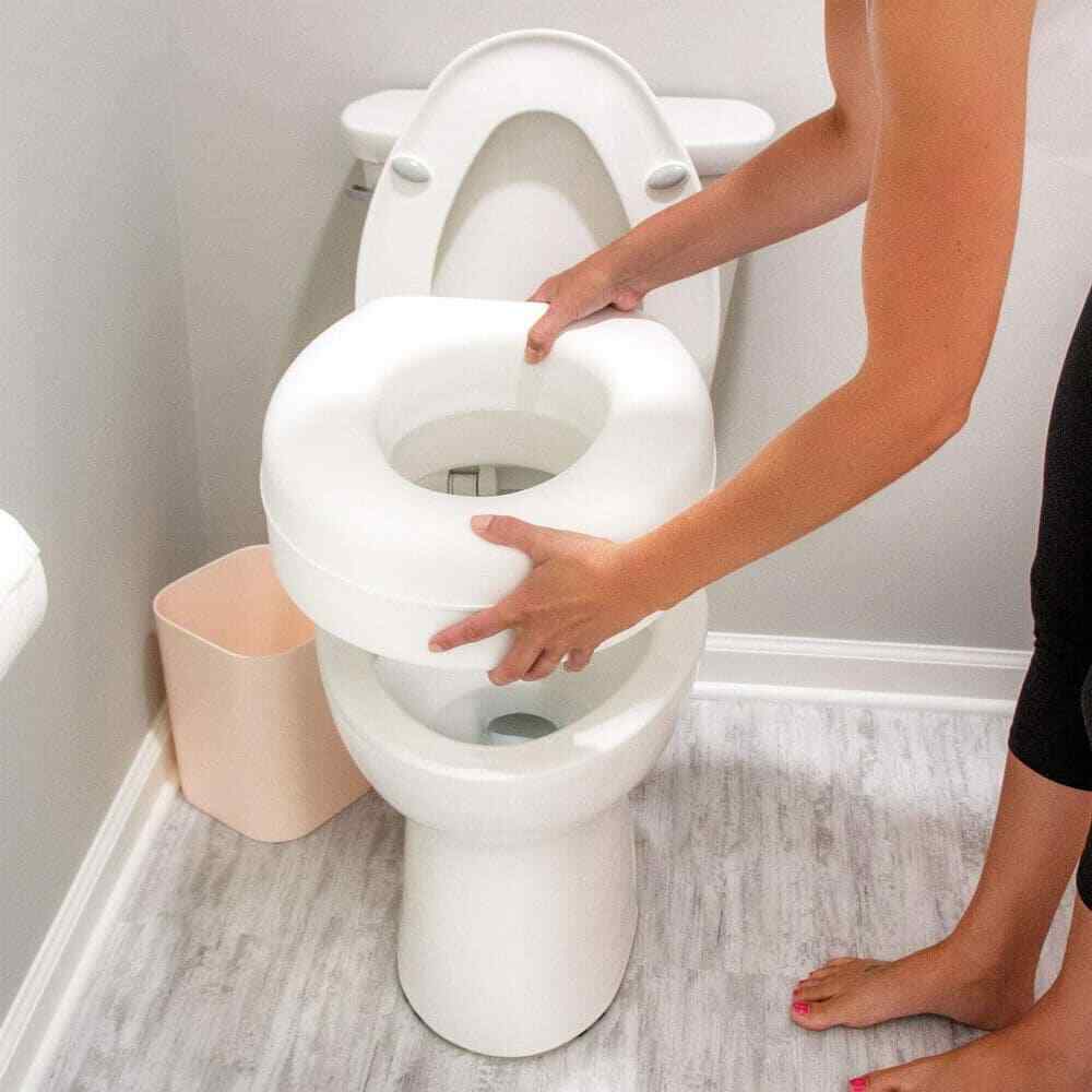 Elevated Toilet Seat Riser Handicap Tall Home Nursing Elderly Booster