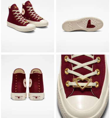 NEW Women's CONVERSE Hearts Valentines Day Chuck 70 Platform Lift Shoes  A03931C | eBay
