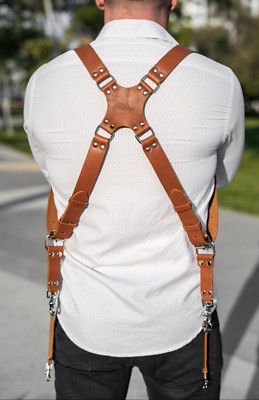 Courroie D'Épaule En Cuir Véritable Pour Appareil Photo - Harnais Réglable Avec Double Attache, Style Élégant Et Confortable