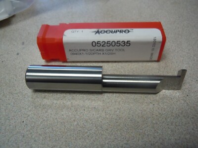 ACCUPRO Grooving Tool: Retaining Ring Solid Carbide,  1/2'' Shank Dia. 05250535