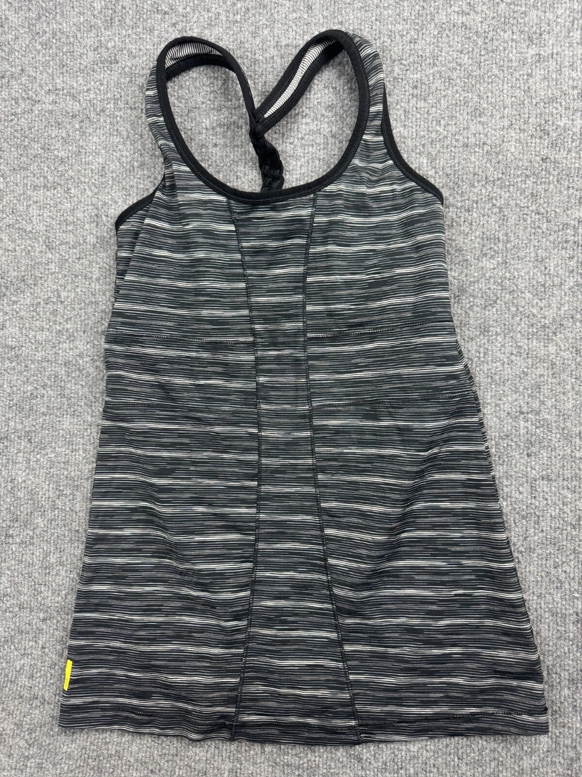 lole stripe braided racerback stretch active tank-bra