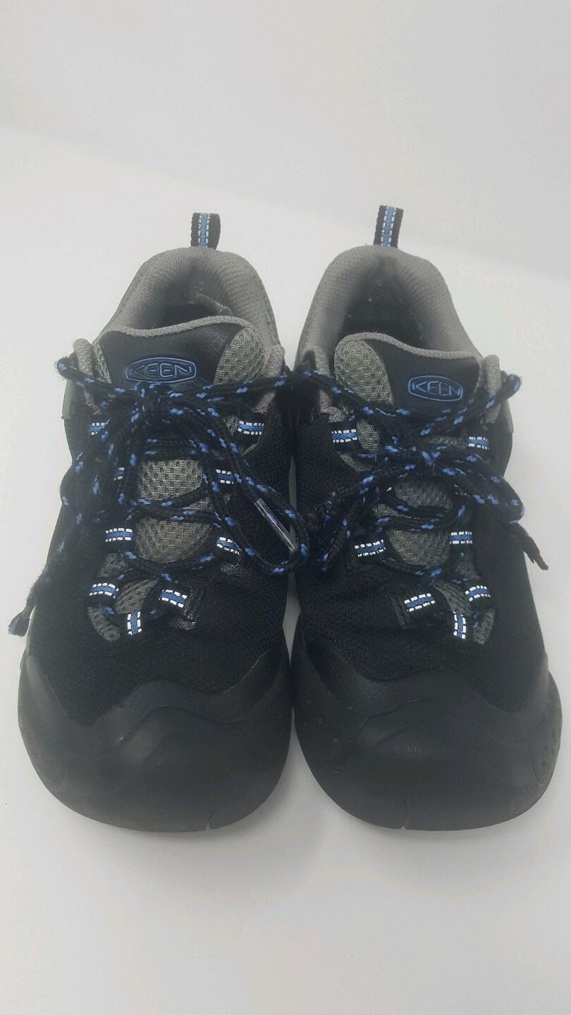 Scarpe da trekking impermeabili KEEN DRY nere con bordo blu donna taglia 5