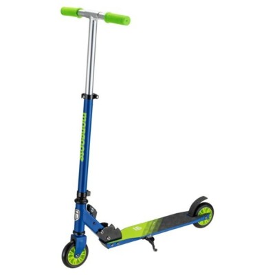Mongoose Vortex F2 Folding Scooter 100mm Blue & Green