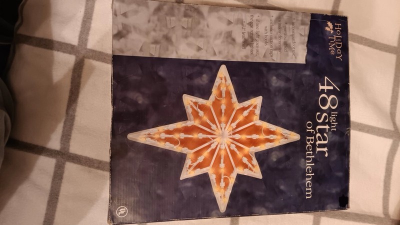 Vintage 48 Light Star Of Bethlrhem Holiday Time Christmas Decoration