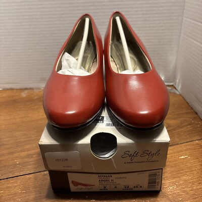 NIB SOFT STYLE HUSH PUPPIES Angel II Red Elegance Boxed 8W WOMENS