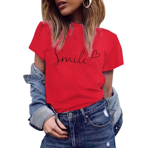 Spring Fashion Women's Casual Floral Print Short Sleeve T Shirt Blouse Top - Picture 14 of 25