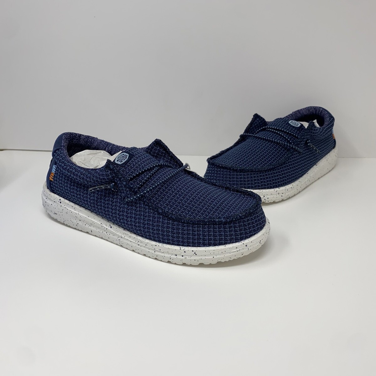 Scarpe Hey Dude Wally Youth - In Tela, Navy, Taglia 35 EU, Leggere E Comode - Foto 9