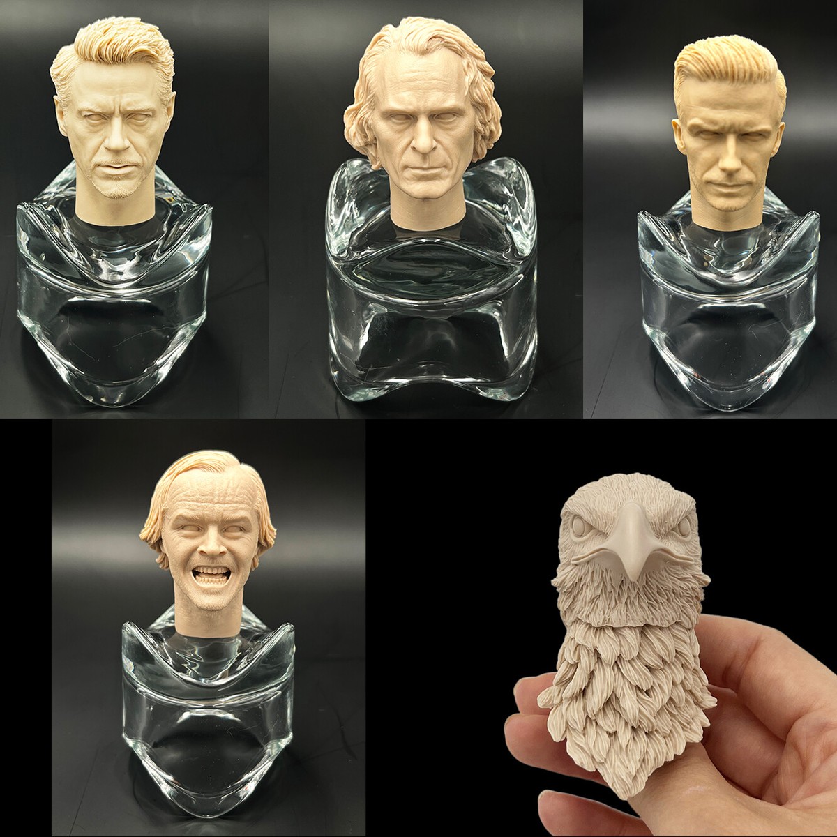 1/6 New Head Sculpt Unpainted Blank Suitable For 12