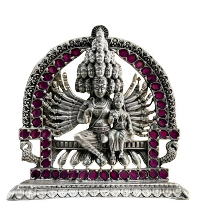 Maha Sadashiv Idol In Pure 925 Silver Mahasadashiv Murti Silver Sculpture