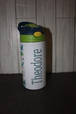 12oz Kids Sippy Cup Stainless Steel Tumbler with flip top lid. Dinosaur