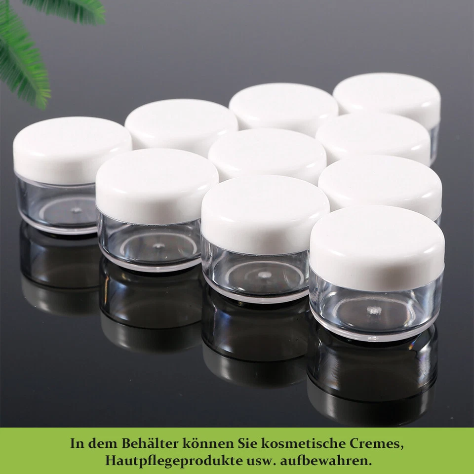 100pcs*5ml klar leer Dose Behälter Tiegel Schraubdose Döschen Cremedose Kosmetik - Bild 4 von 4