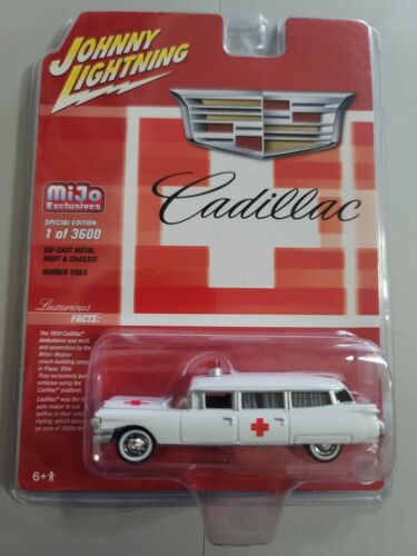 2021 Johnny Lightning 1959 Cadillac AMBULANCE MiJo Exclusive Diecast  - Picture 1 of 3