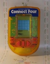 Connect Four Handheld Electronic Game Vintage 1995 Milton Bradley Great Cond.