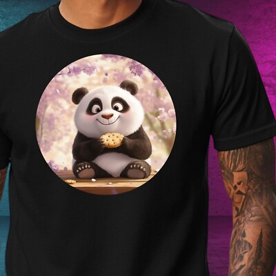 Mens Panda Cookie Print Cotton T-Shirt Size XS to 5XL