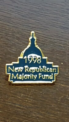 Vintage 1998 New Republican Majority Fund Lapel Hat Pin Washington DC