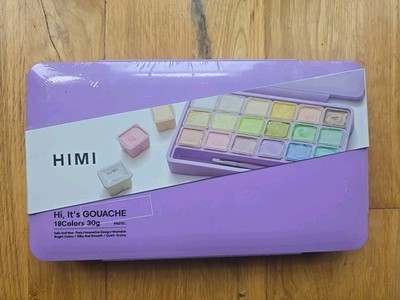 HIMI Gouache Farben Set 18 Pastellfarben je 18x 30g ungiftig schnelltrocknend