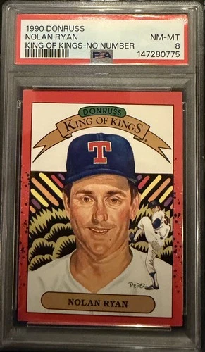 1990 Donruss Nolan Ryan King of Kings No Number ERROR PSA 8 LOW POP NEW LABEL