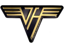 Van Halen Logo Gold Metal Sticker - New, Licensed, 3D Effect