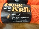 Lot 3 Vtg skeins LOVE KNIT 4 Ply worsted weight yarn-100% acrylic-Calif Coral — photo 3
