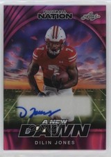 2025 Leaf Football Nation A New Dawn Pink Lava /6 Dilin Jones #NA-DJ1 Auto 0j3l