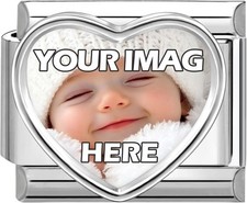 Personalise 9mm Italian Charm Custom Photo Picture Charm Fits Nominatio.Bracelet