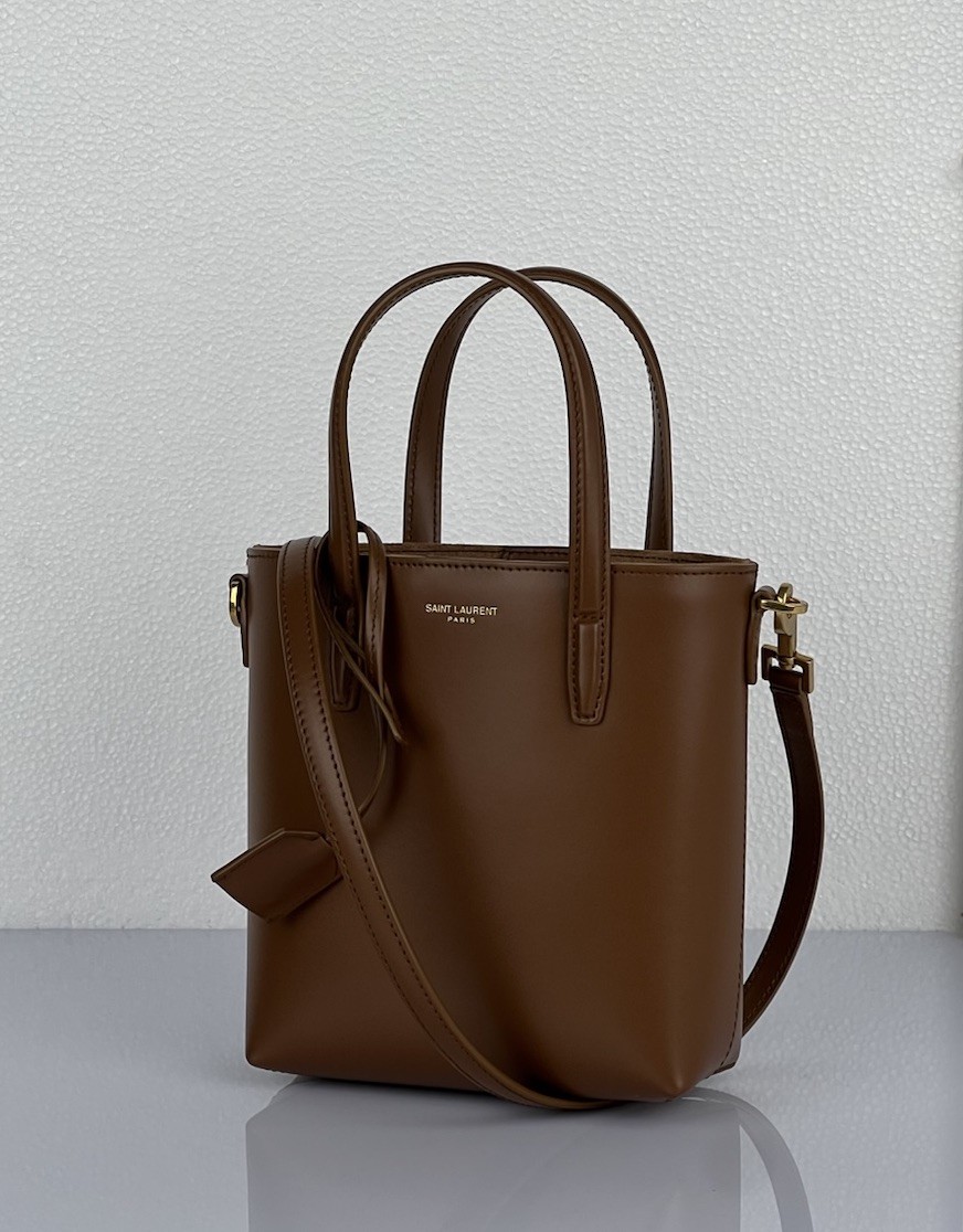 Borsa donna Saint Laurent giocattolo shopping mini in pelle