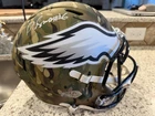 Devonta Smith Autographed Eagles Camo Replica Full-Size Football Helmet BAS COA