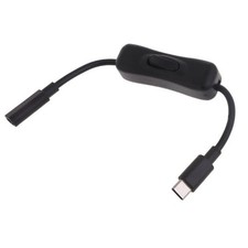 USB Type-C button Male to Female On/Off Power Supply Switch 20cm Extension Cable
