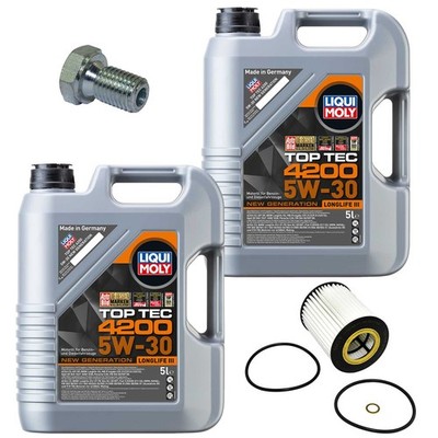 Motoröl Filter Set 4200 5W-30 10 Liter + Schraube für BMW 7er 740d E65 E66 E67