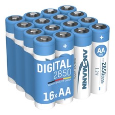 ANSMANN Akku AA 2650 mAh 1,2V NiMh, 16 Stück