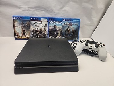 Sony PlayStation 4 Slim 500GB Black Console with 4 Games And 1