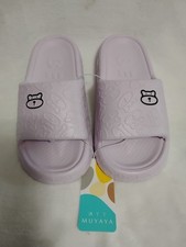 Fashion Unisex Slippers Soft Sole Bear Print Slides size 6 New