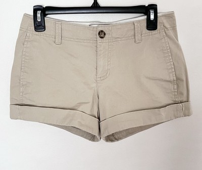 Old Navy by Gap Khaki/Tan/Beige Short Lightweight Mid Rise Inseam 3.5'' Sz 2